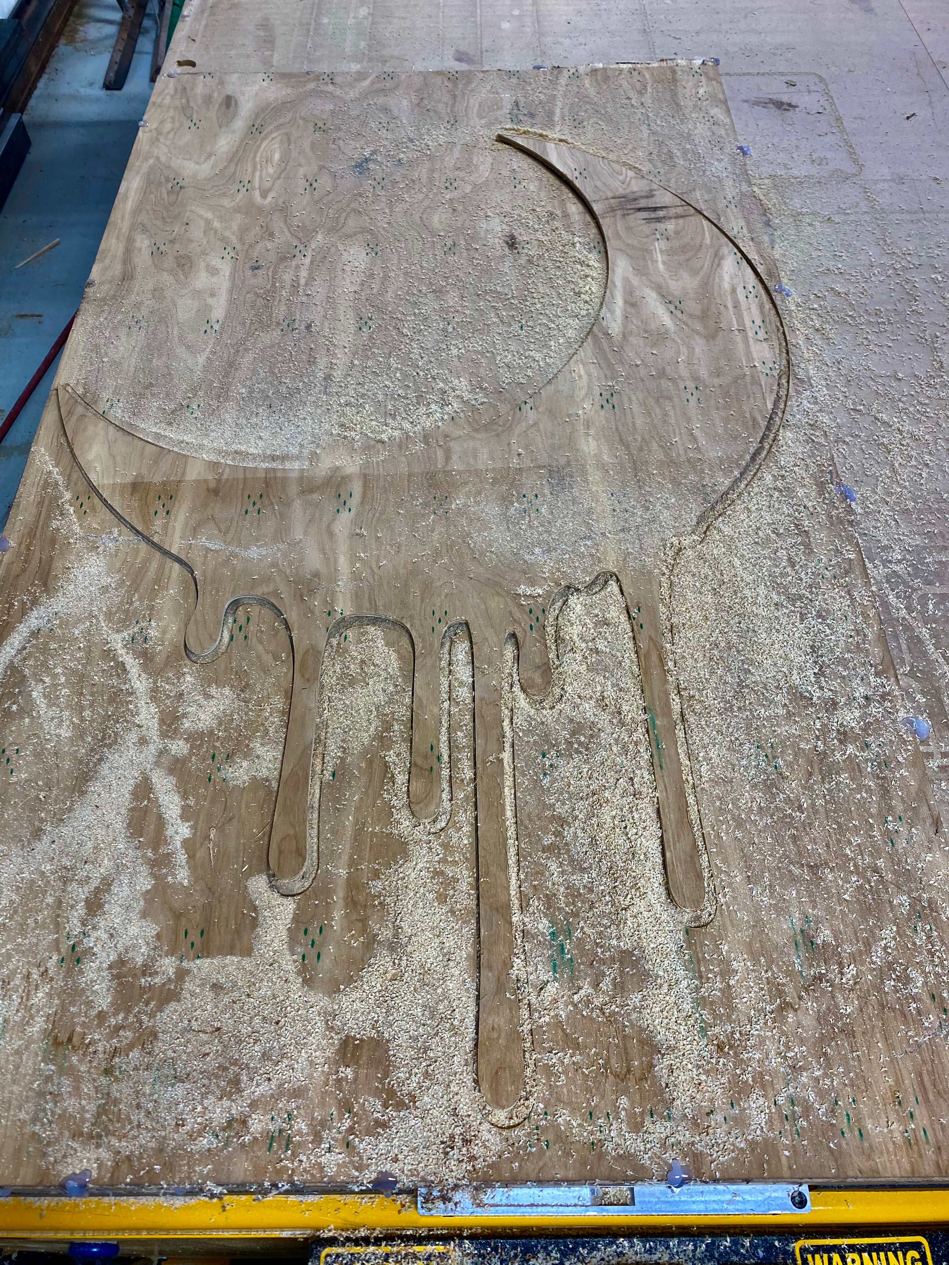 Drippy Crescent Moon